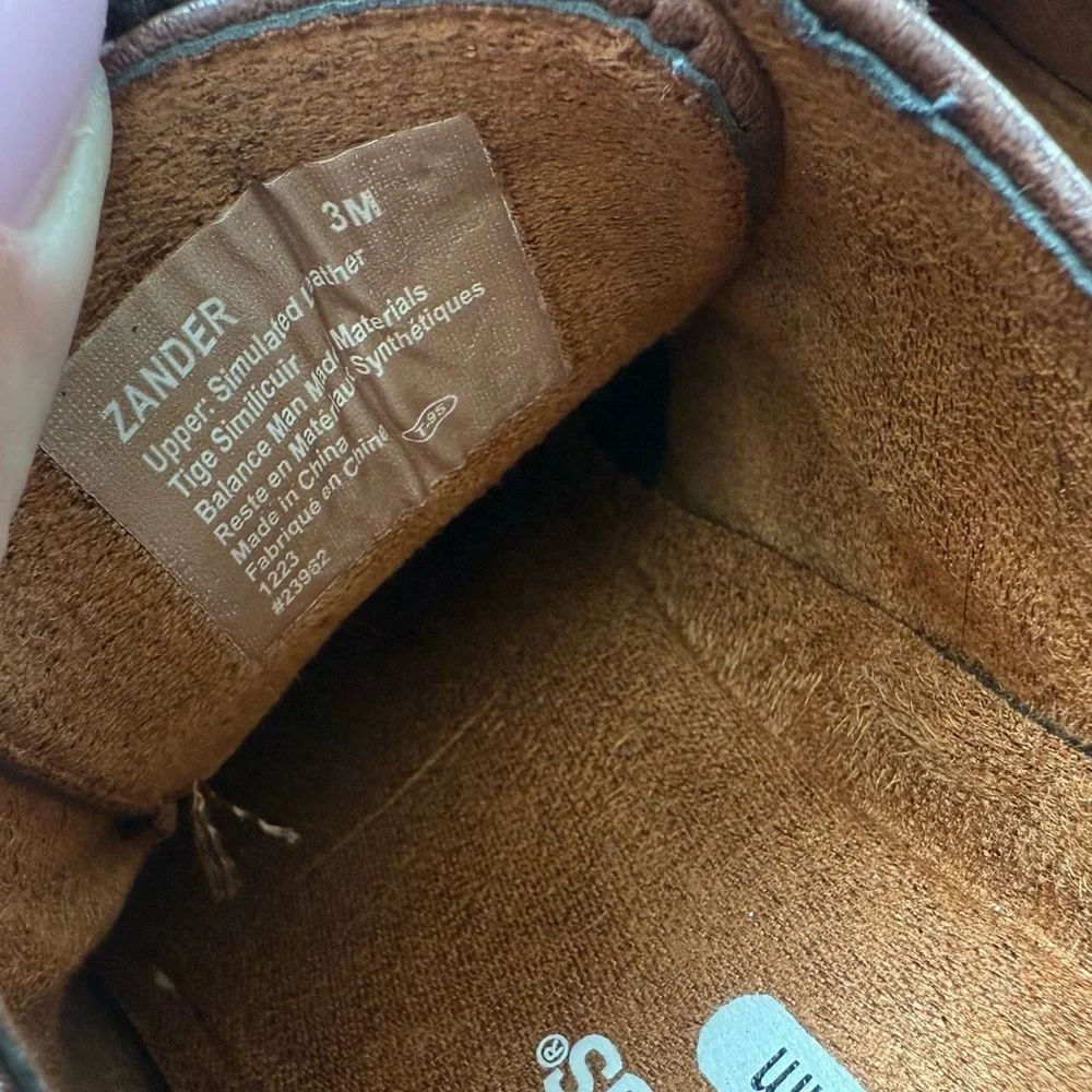 Deer Stags Boys' Zander Lace-up Dress Comfort Oxford Brown Dark Brown Sz 3 kids